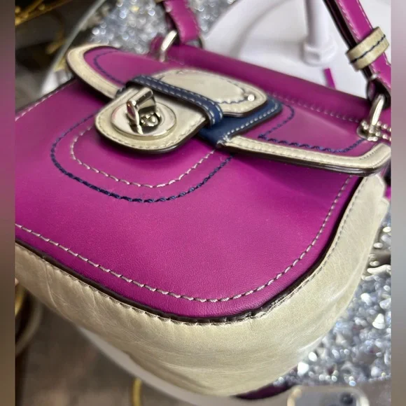 Coach 2012 Legacy Mini Willis colorblock leather crossbody bag EUC - Picture 14 of 17